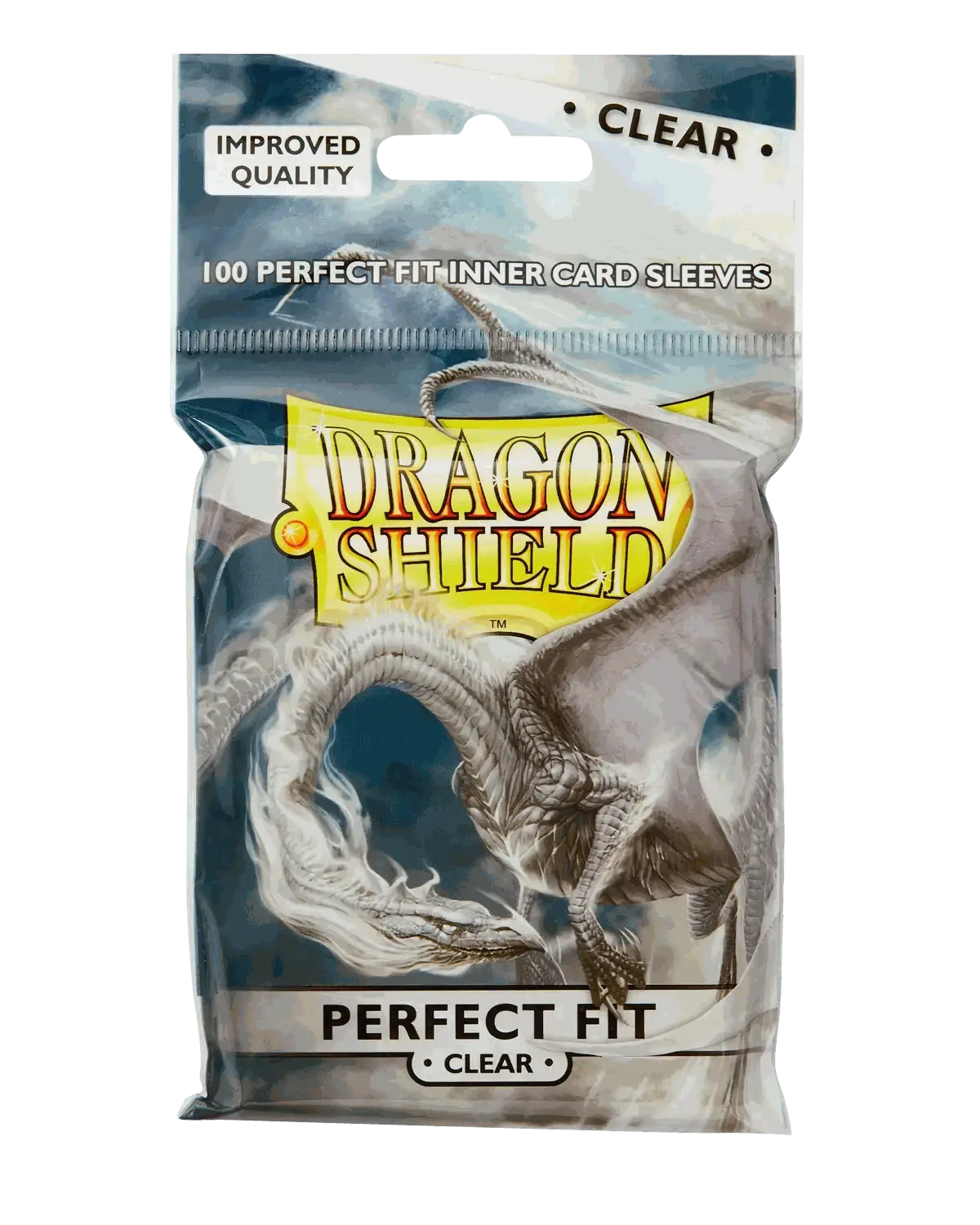Dragon Shield Perfect Fit clear card sleeves pack of 100 for standard trading cards protection
