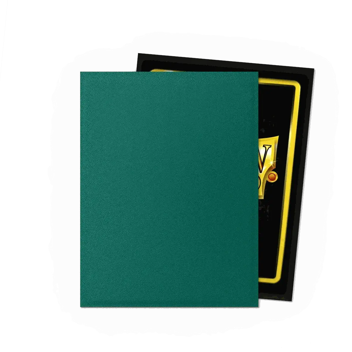 Dragon Shield Dual Matte Sleeves Power 100 pack with green dragon artwork and solid matte back for card protection.