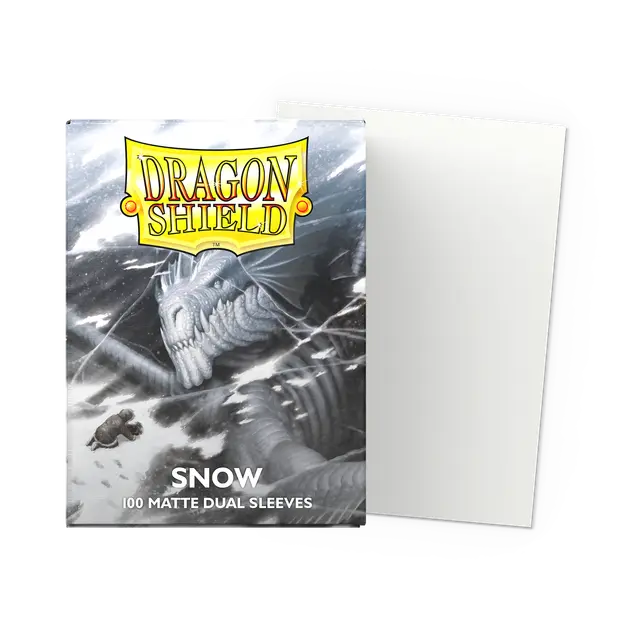 Dragon Shield Dual Matte Sleeves - Snow (100 Sleeves)