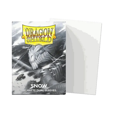 Dragon Shield Dual Matte Sleeves - Snow (100 Sleeves)