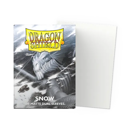 Dragon Shield Dual Matte Sleeves - Snow (100 Sleeves)