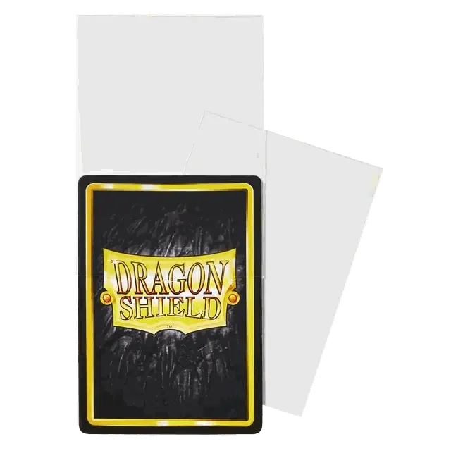 Dragon Shield standard yellow card sleeves pack for trading card game protection.